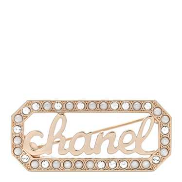 Chanel 20P Crystal Letter Logo Pearl Station Long Necklace – Boutique Patina