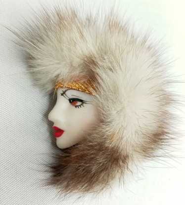 極美品 ハンアンスン ピンク×シルバー染め♡ ノーカラー フォックスファーコート Real Fox Fur Real Fur Pink Coat リアルフォックスファーピンク