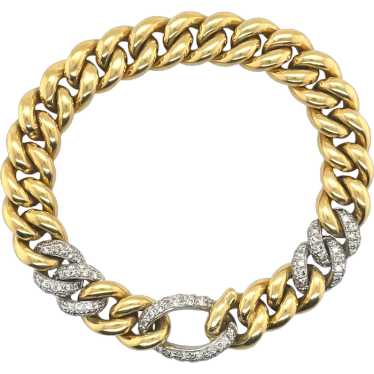 OWC 18K Yellow and White Gold Diamond Bracelet - image 1