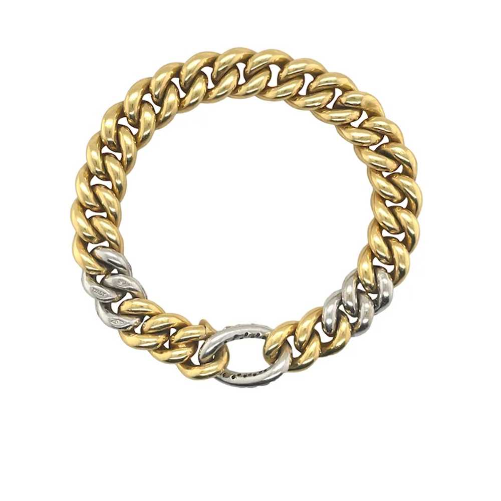 OWC 18K Yellow and White Gold Diamond Bracelet - image 2