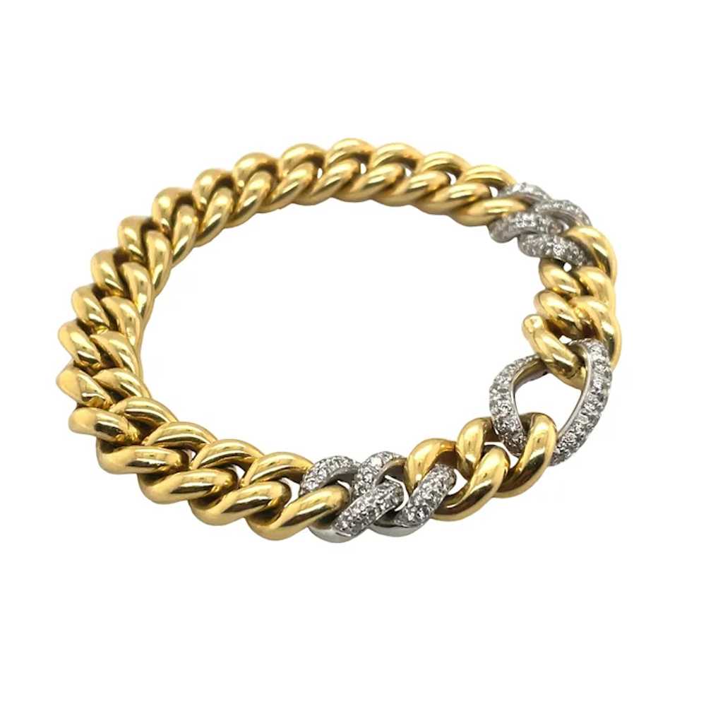 OWC 18K Yellow and White Gold Diamond Bracelet - image 3