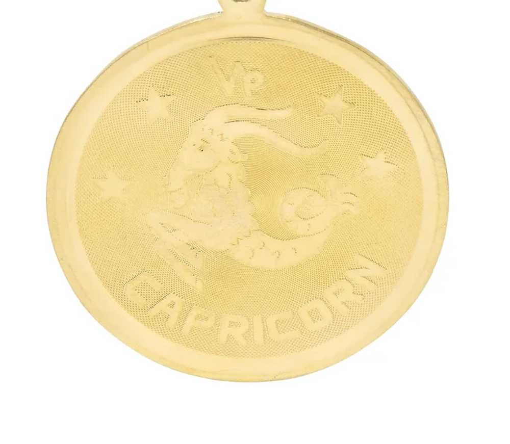Vintage 14 Karat Yellow Gold Capricorn Zodiac Med… - image 6