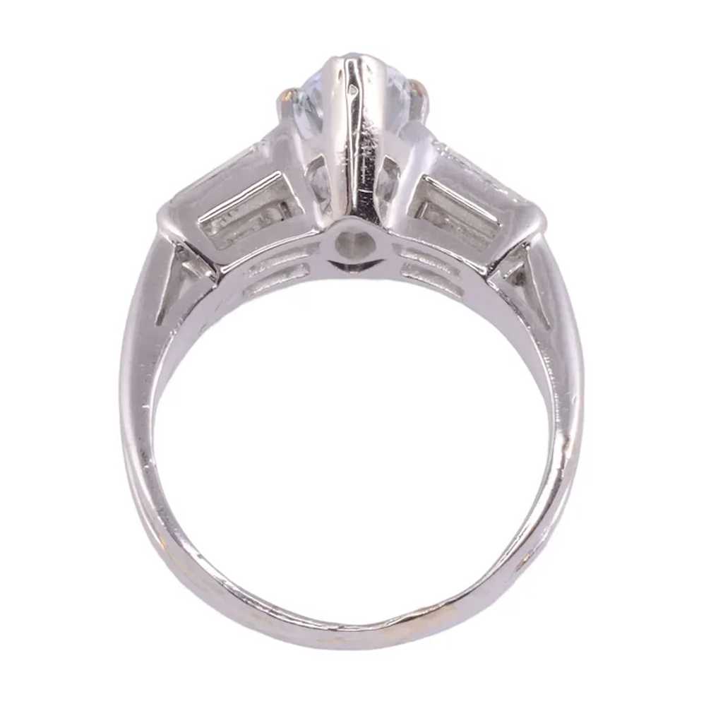 Aquamarine Diamond Platinum Wedding Set - image 6