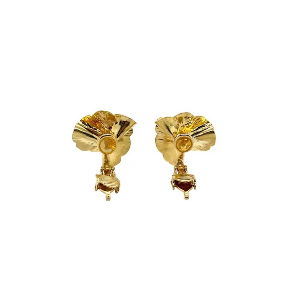 18K Yellow Gold Earring - image 3
