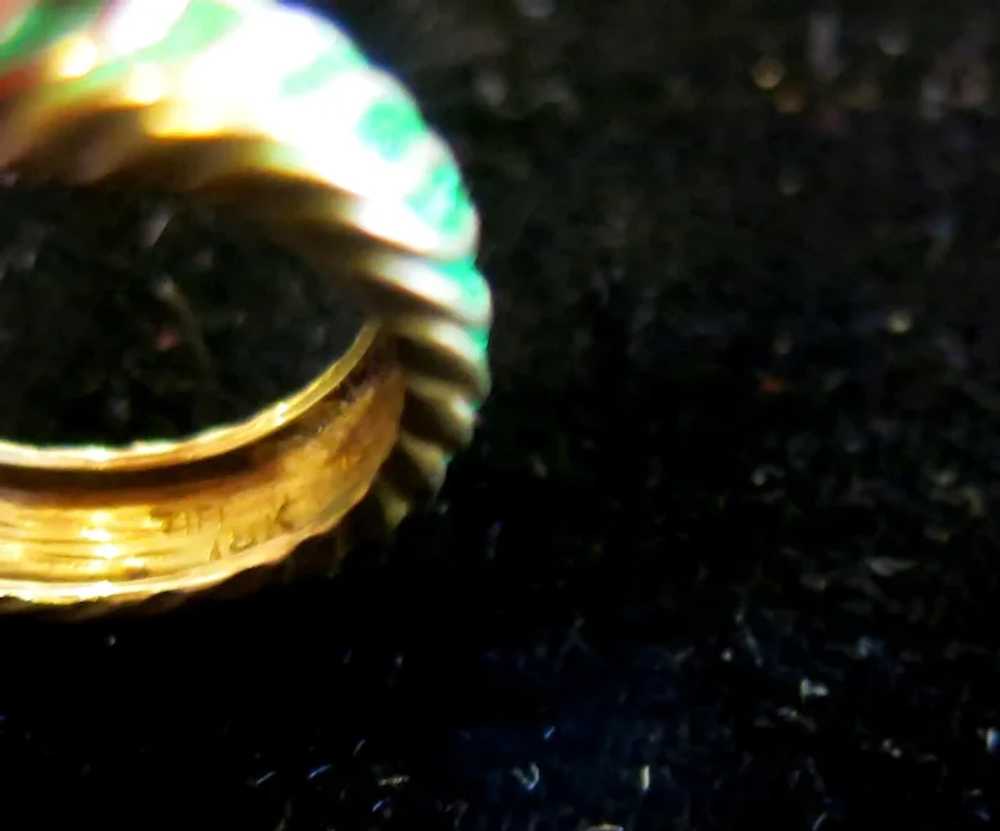 Tiffany & Co. 18k Gold and Enamel Ring - image 8