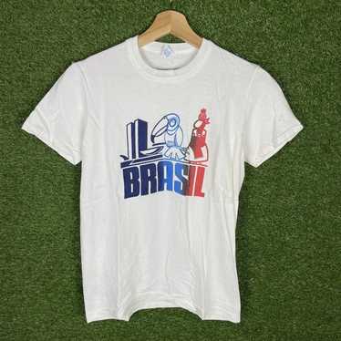 Brasil Soccer Futbol Blue Away Jersey Embroidered Patch Logo Men's S, –  East American Sports LLC