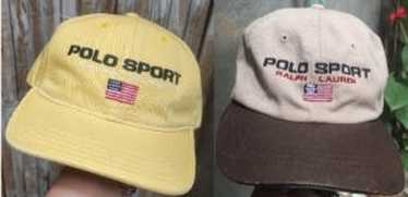 Polo Ralph Lauren polosport vintage cap leather a… - image 1