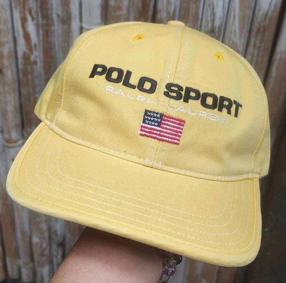 Polo Ralph Lauren polosport vintage cap leather a… - image 4