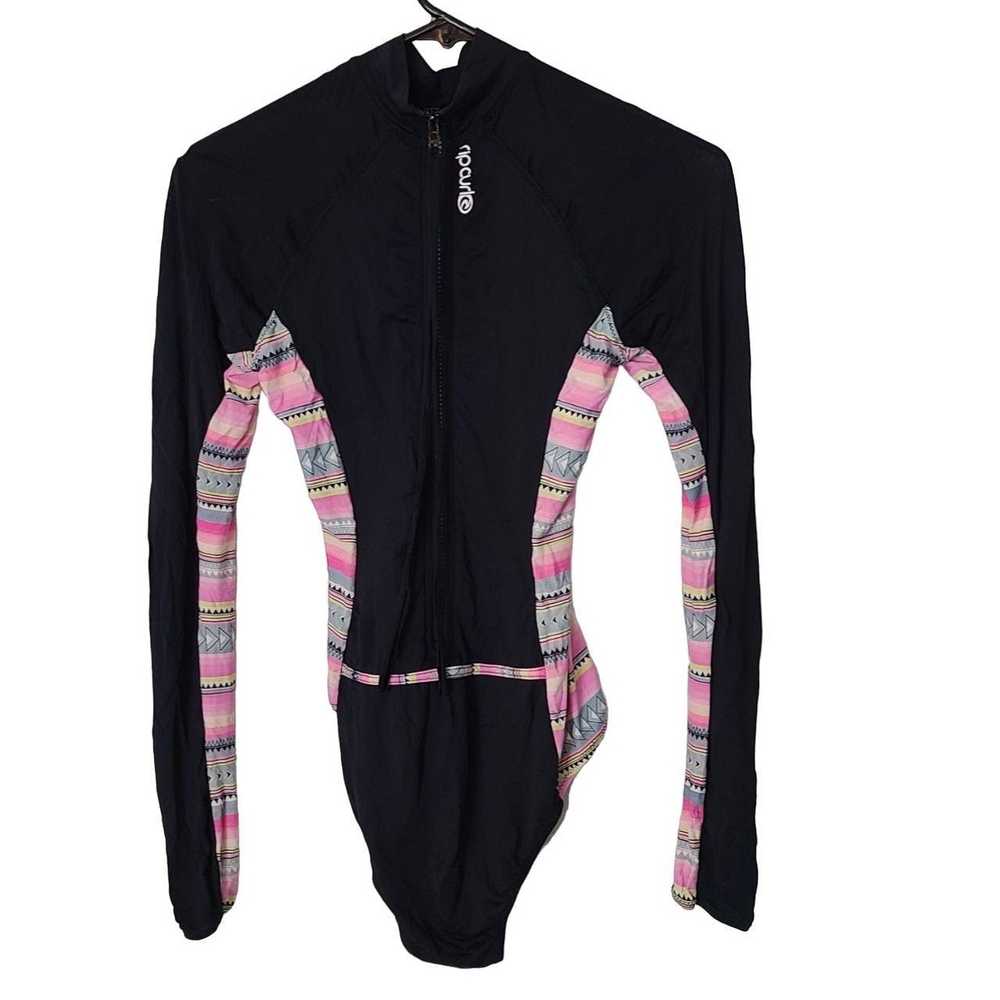 Rip Curl Rip Curl Womens Black Pink Printed Front… - image 1