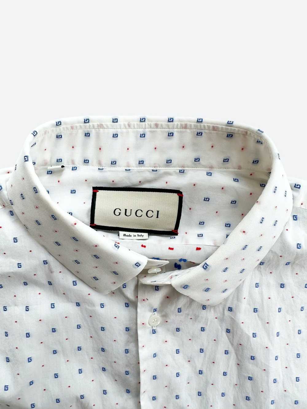 Gucci Gucci White G Logo Button Up Shirt - image 3