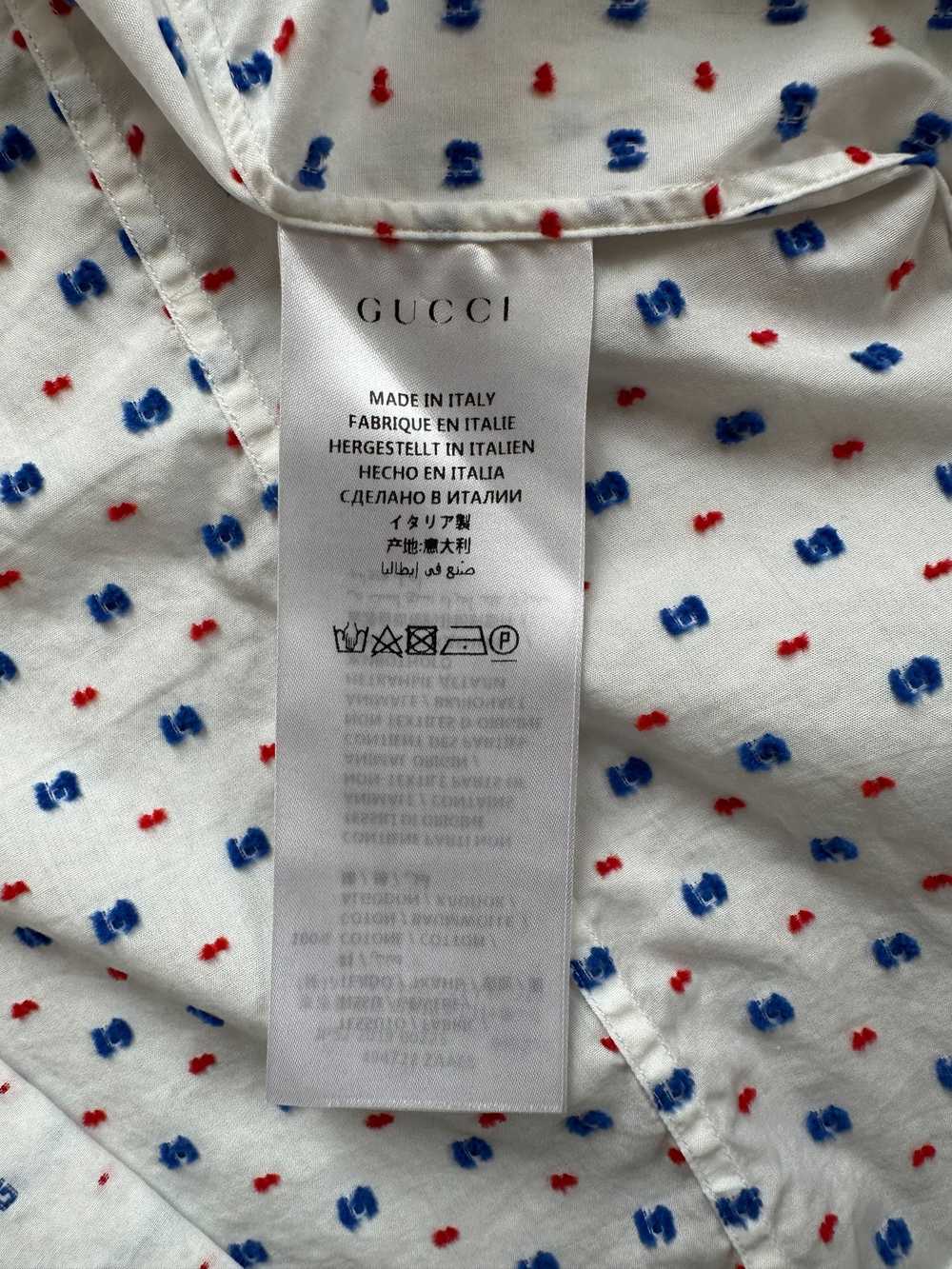 Gucci Gucci White G Logo Button Up Shirt - image 5