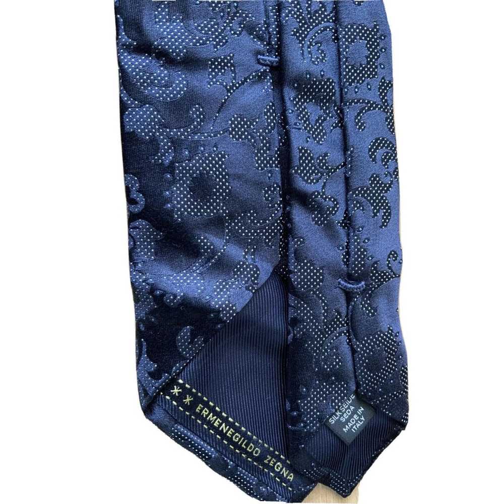 Ermenegildo Zegna ERMENGILDO ZEGNA Blue Silk Tie … - image 2