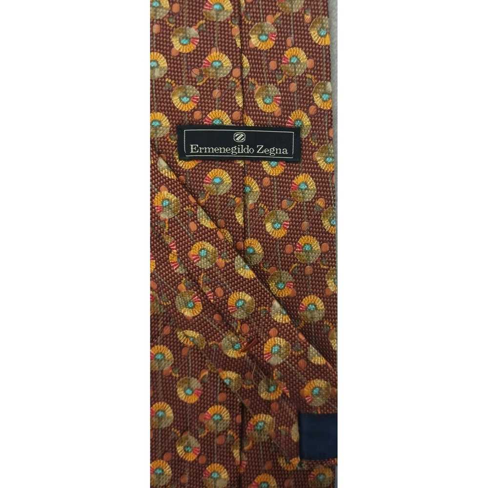 Ermenegildo Zegna ERMENEGILDO ZEGNA Brown Floral … - image 2