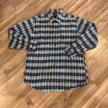 Orvis Orvis Blue Plaid Buttonup Casual Shirt Men … - image 1