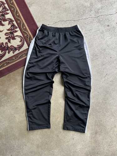 Vintage Nike Track Pants Dark Grey Nylon Sweatpants White Swoosh Baggy Fit  Mesh Lined White Tag 90s