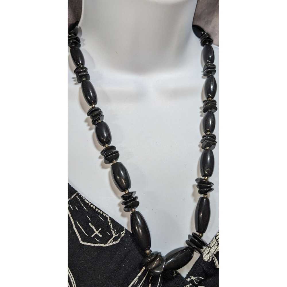 Other Vintage Beaded Onyx Necklace - image 1