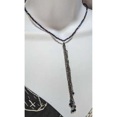 Other Beaded Oil Slick Tassel Necklace - image 1