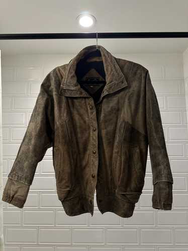 Vintage Sheep skin leather bomber Beged Or