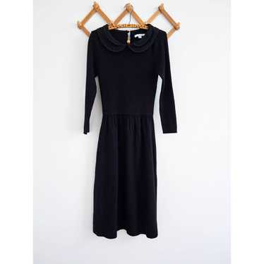 Boden Boden Black Wool-Blend Sweater Midi Dress wi