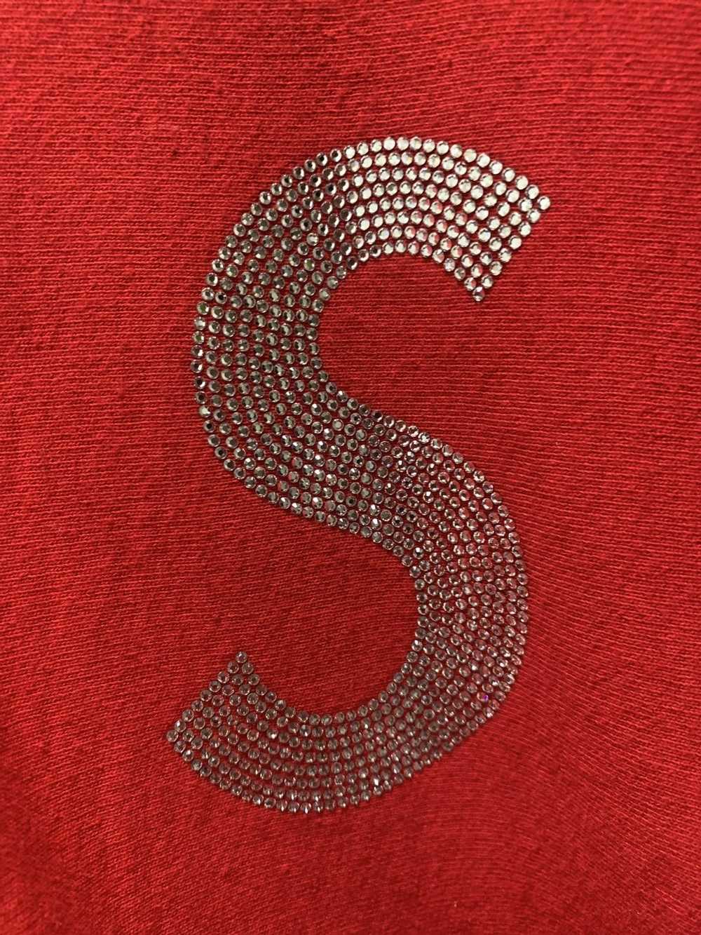 SUPREME Swarovski S Logo Hoodie RED