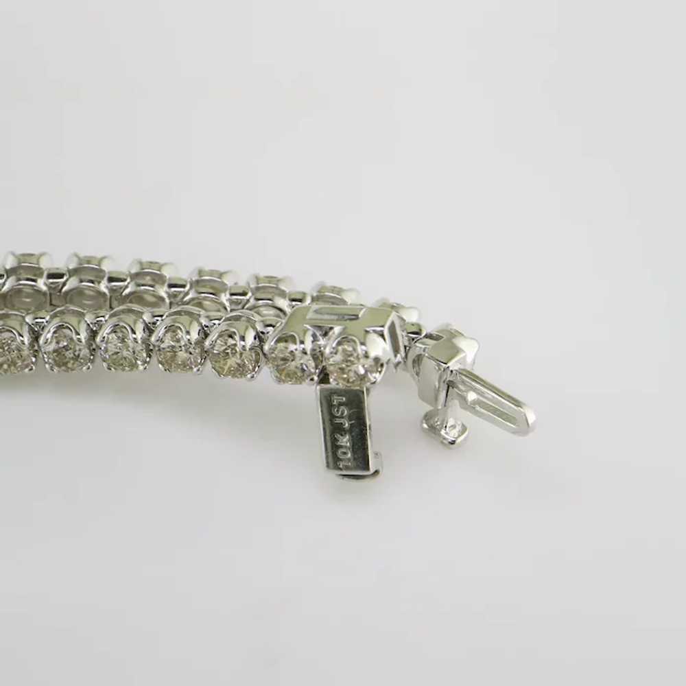 14K White Gold Diamond Tennis Bracelet - image 4
