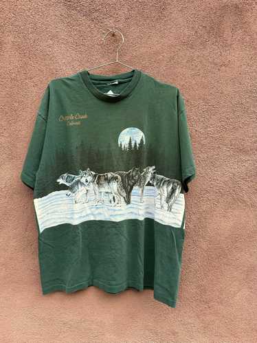 Cripple Creek Colorado All Over Print Wolf T-shirt