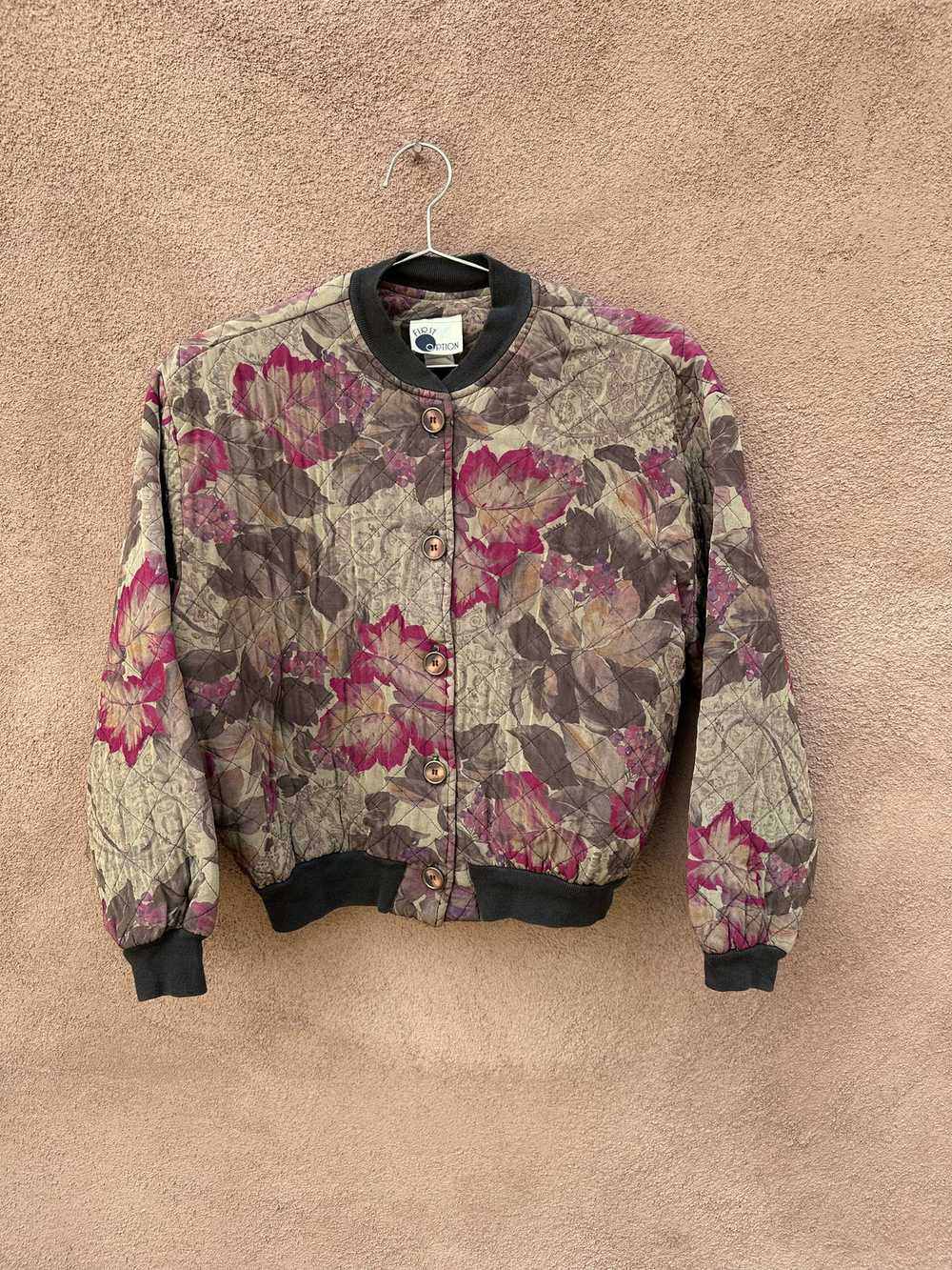 First Option Satin Rayon Blend Bomber - image 1