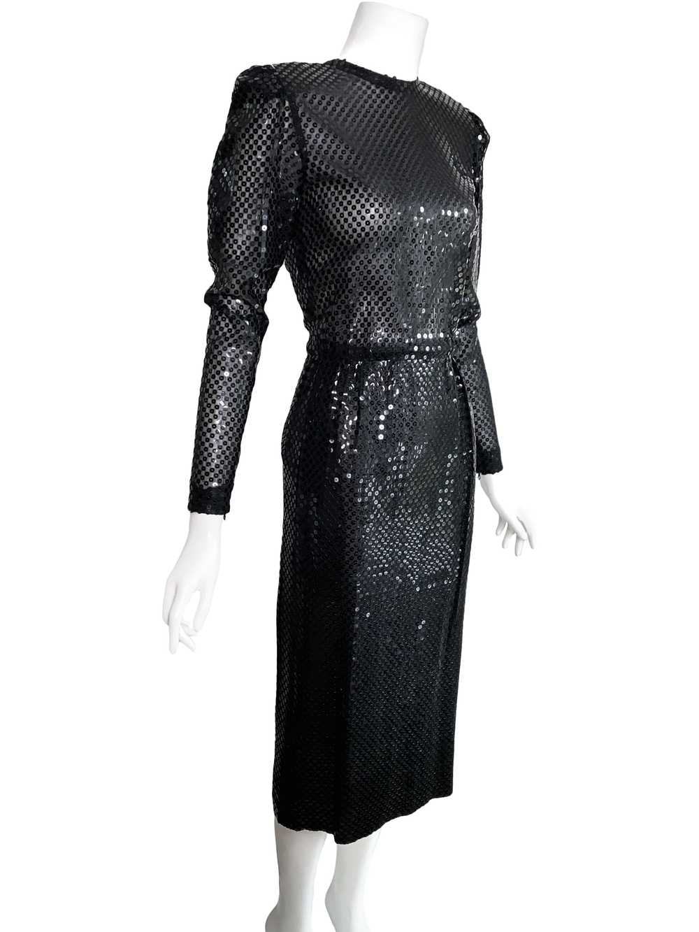Givenchy Boutique 1970s Sequin Midi Dress - image 4