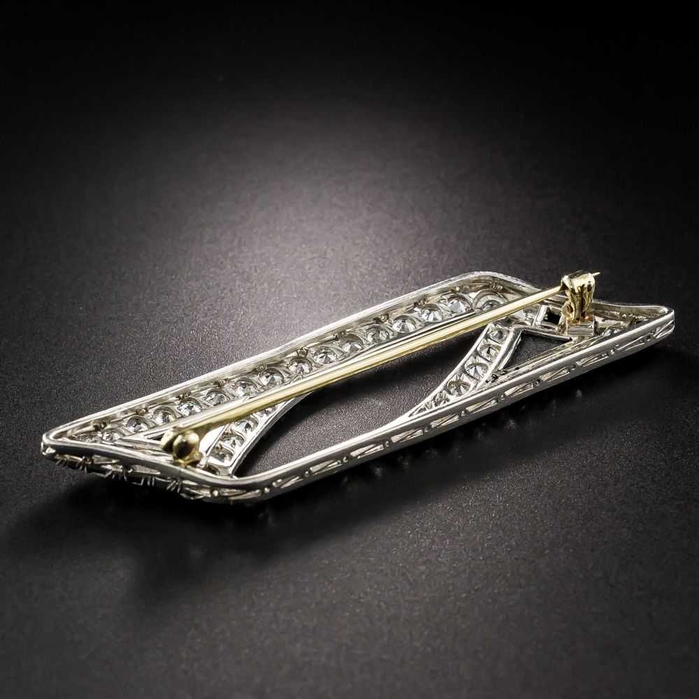 Art Deco Diamond and Onyx Brooch - image 3