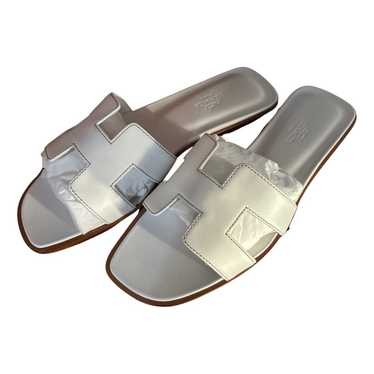 Hermès Oran leather sandal - image 1