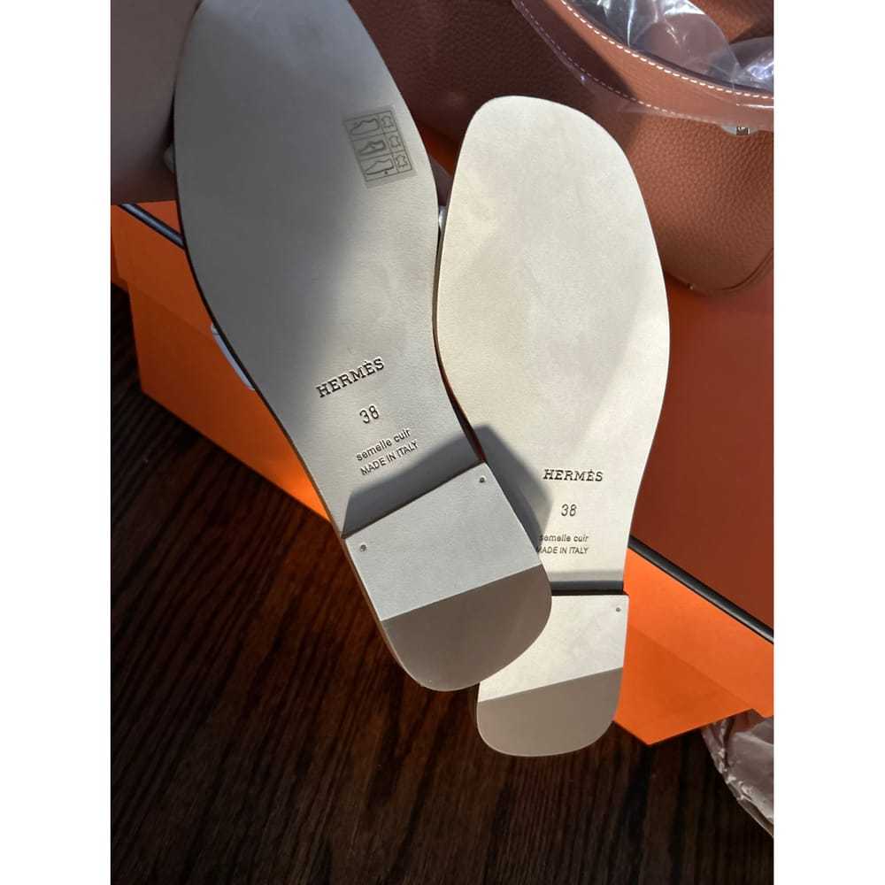 Hermès Oran leather sandal - image 4