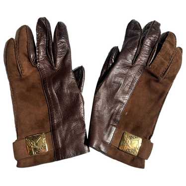 Leather gloves Louis Vuitton Black size L International in Leather -  34237448