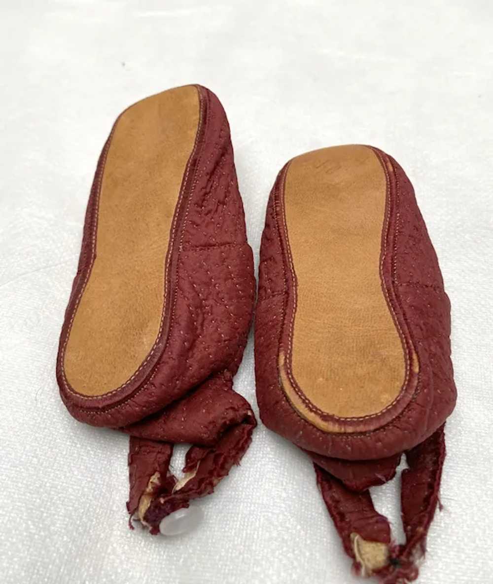 Rare Antique Victorian Silk  Baby  Shoes - image 6