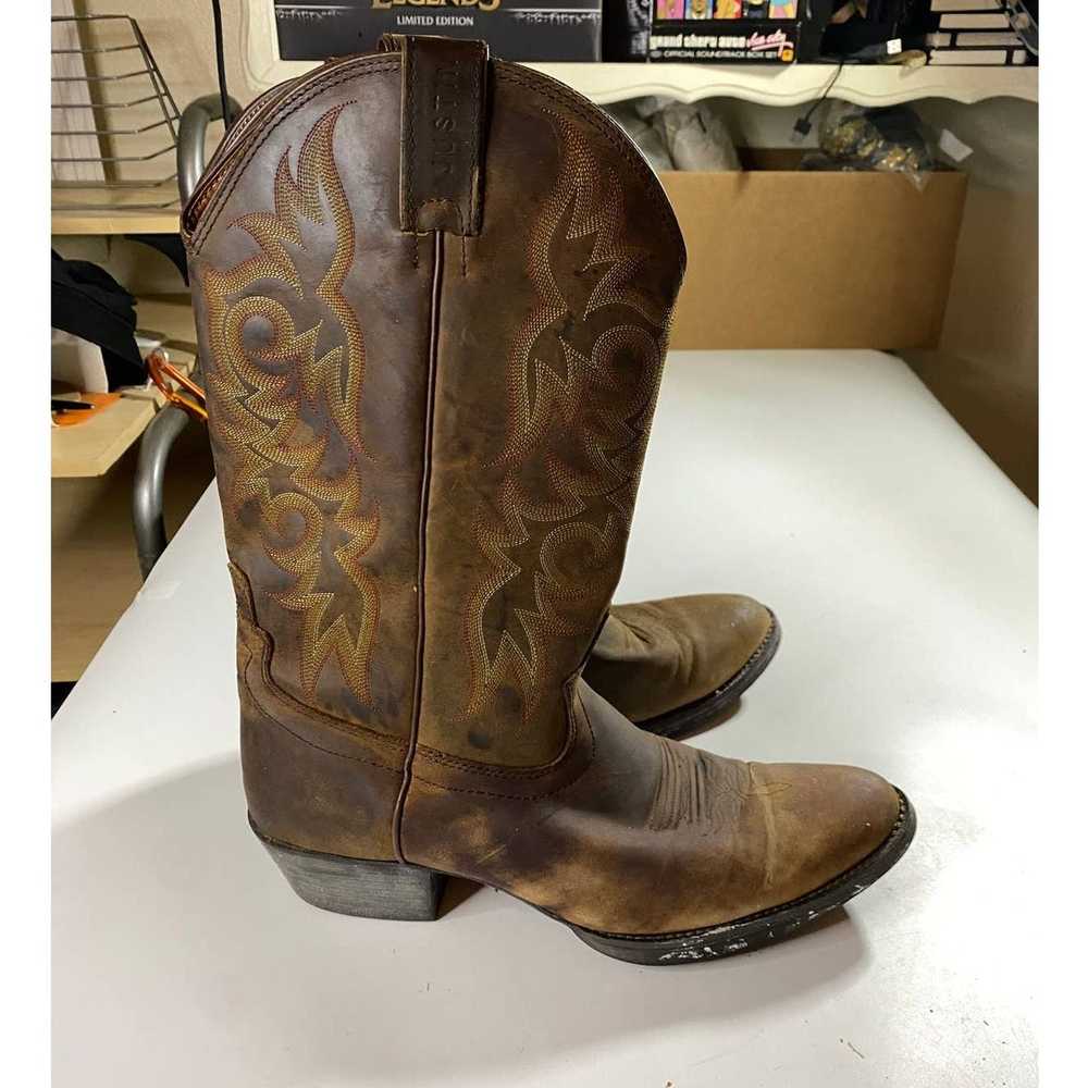 Justin Boots Justin Boots Brown Western Boots Men… - image 2