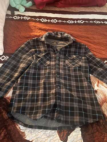 Streetwear Black And Blue Thick Flannel