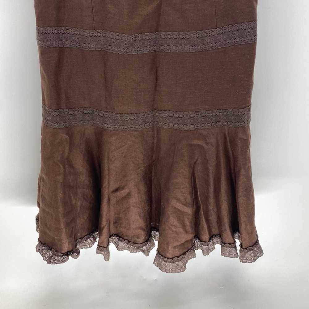 Maggy London Vintage Maggy London Brown Linen Dre… - image 3