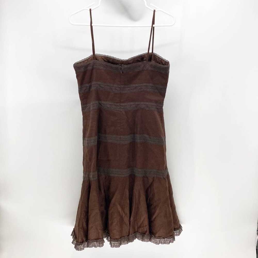 Maggy London Vintage Maggy London Brown Linen Dre… - image 7