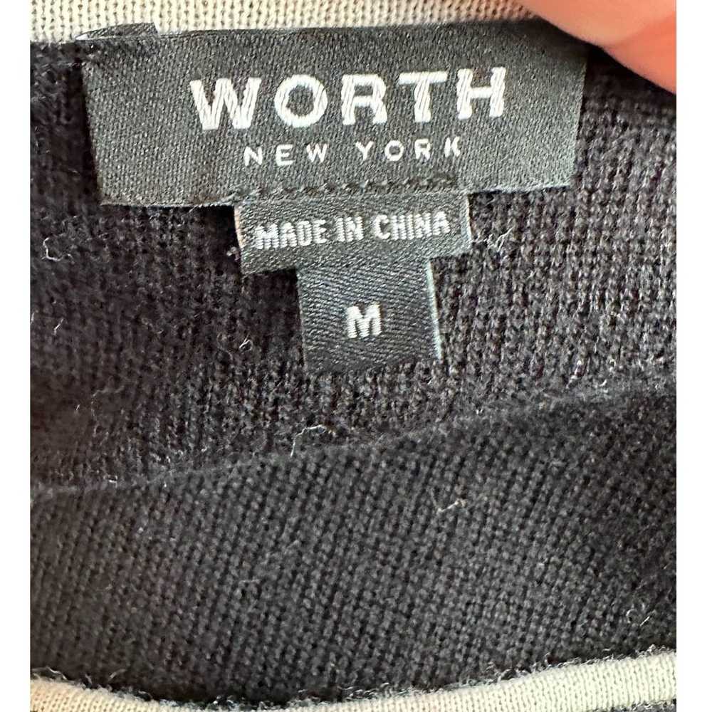 Worthington Worth black wool with cream trim swea… - image 5