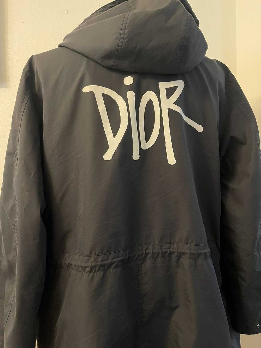 Dior Dior x Shawn Stussy | Black dior logo parka - Gem