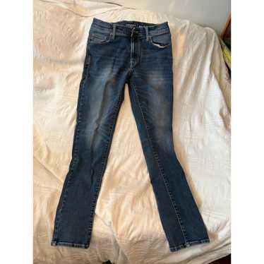 Men's Drop Crotch Hipster Drawstring Denim Pants Twill Jogger Jeans Vintage  Skinny Zip Pockets Jean Trousers