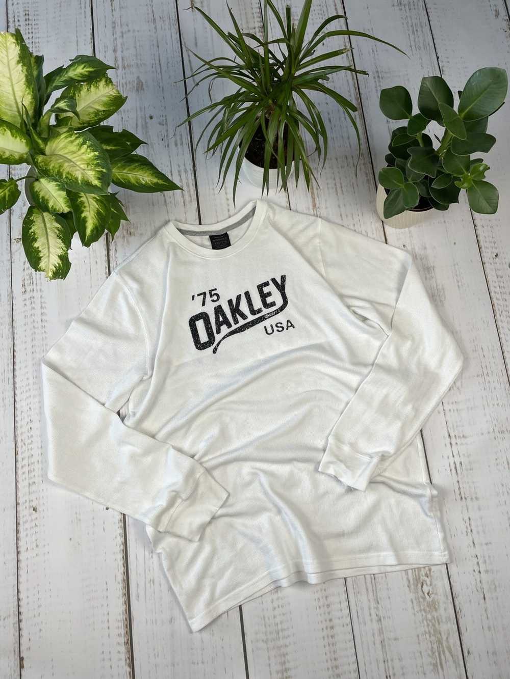 00s y2k Oakley ホワイトストライプ トレーナー 00s y2k Oakley ホワイトストライプ トレーナー