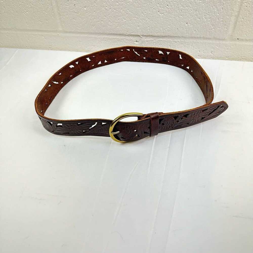 Steve Madden Steve Madden Leather Belt Brown Oval… - image 1