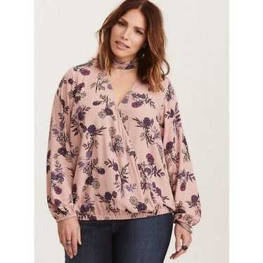 Other Torrid Womens 00X Pink Purple Floral Long S… - image 1