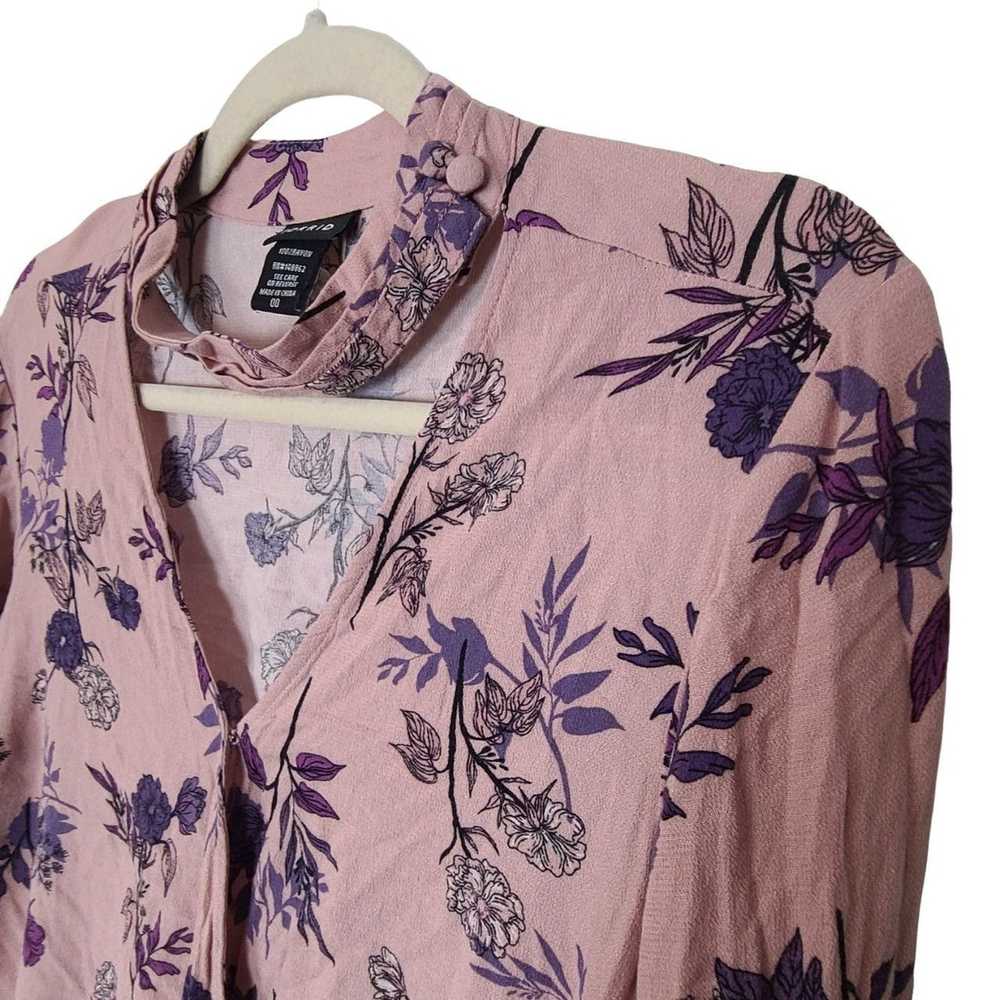 Other Torrid Womens 00X Pink Purple Floral Long S… - image 6