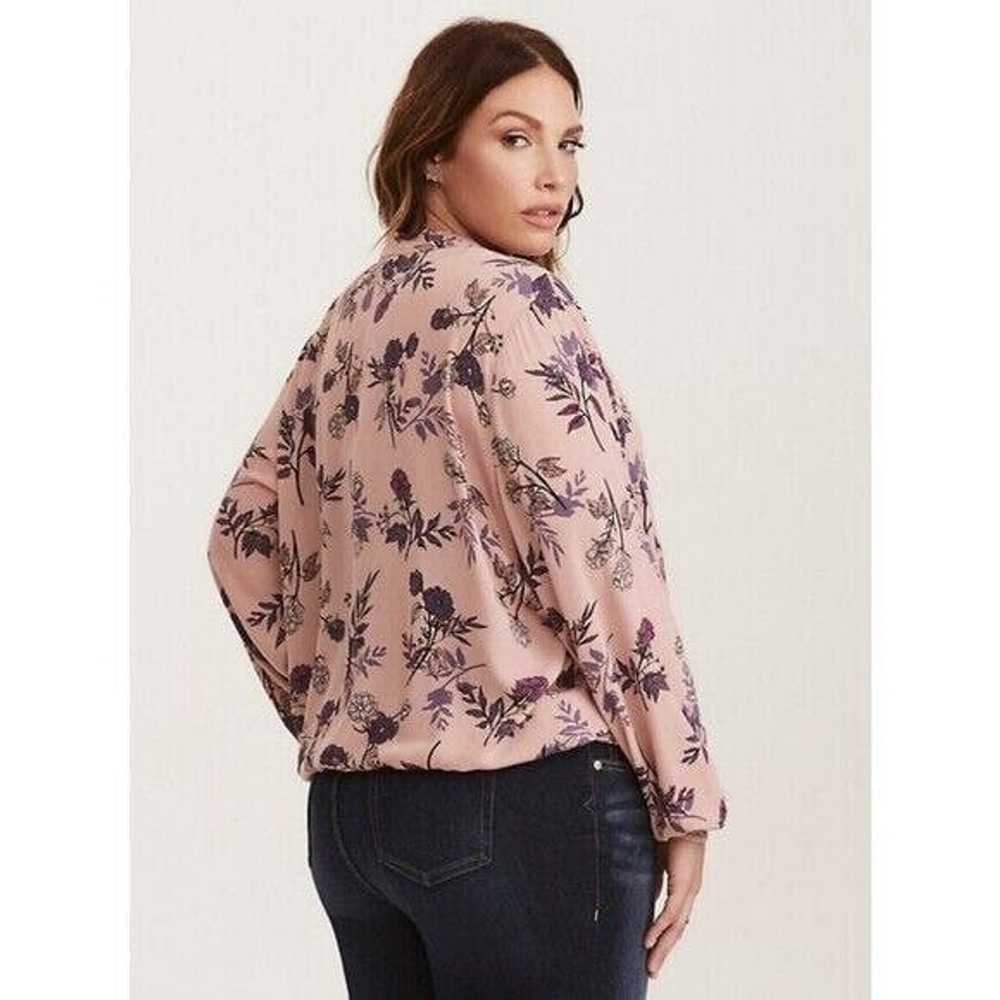 Other Torrid Womens 00X Pink Purple Floral Long S… - image 9