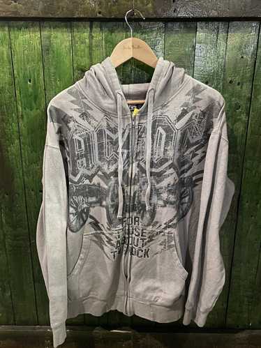 Ac/dc '74 Jailbreak Album Cover Youth Heather Gray Graphic Hoodie : Target