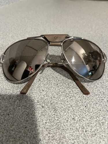 Cartier Cartier Aviator Sunglasses Light Brown/Sil