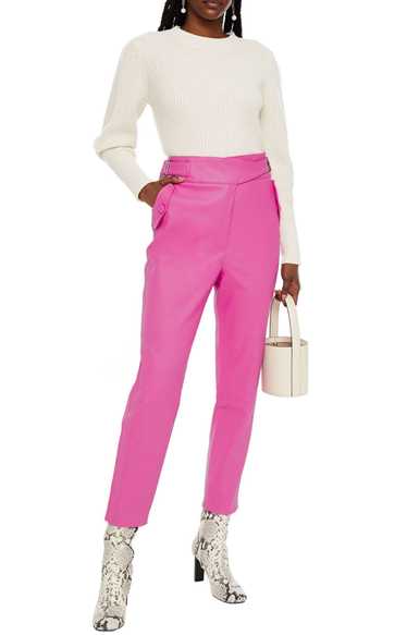Veronica Beard Pink Jania High-rise Leather Ankle 