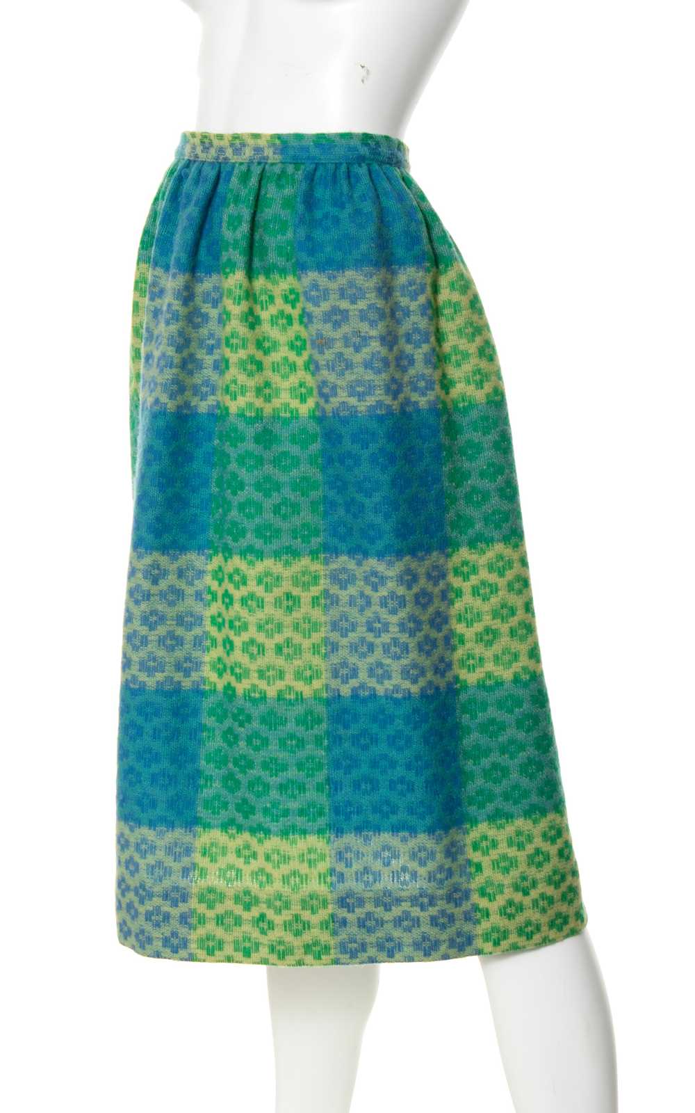 1950s JANTZEN Plaid Wool Skirt | small - image 2