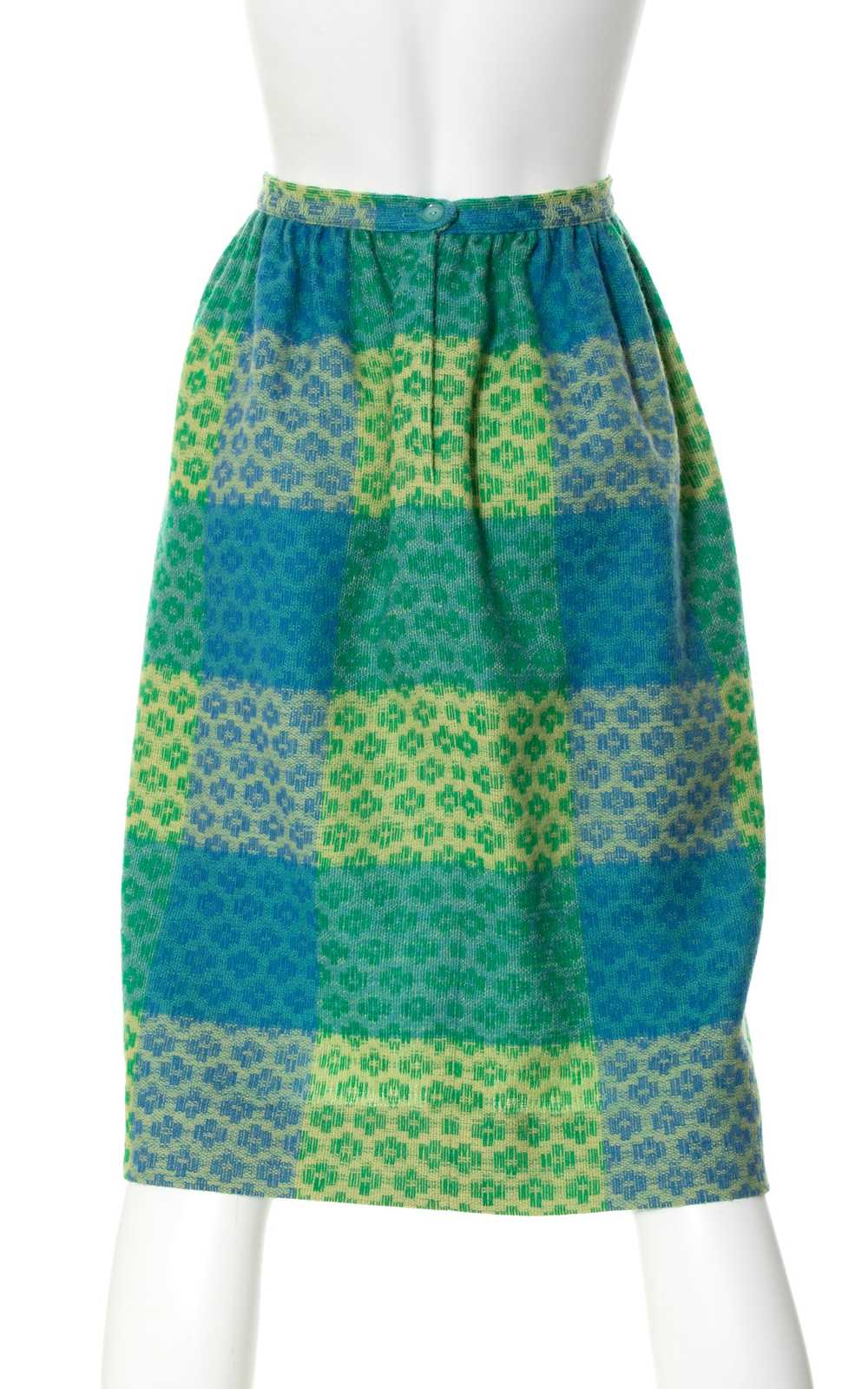 1950s JANTZEN Plaid Wool Skirt | small - image 3